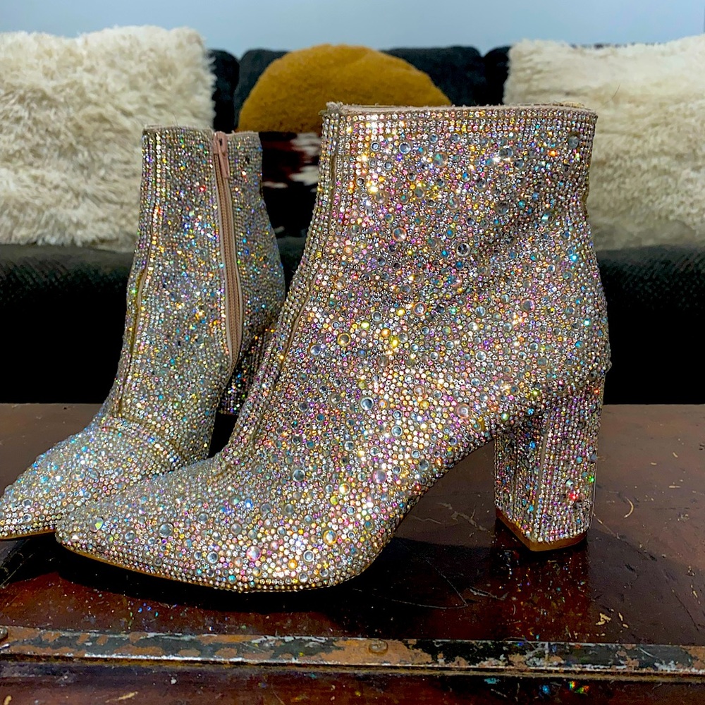 Betsey Johnson Rhinestone boots size 6.5M